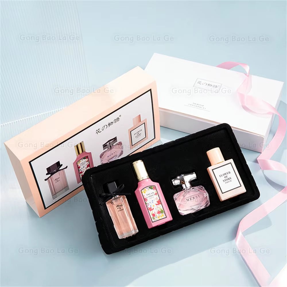 VibePack Floral Essence Gift Set – 4 - Piece 25ml Eau De Parfum & Cologne Collection for Women & Men - ShopTrendova