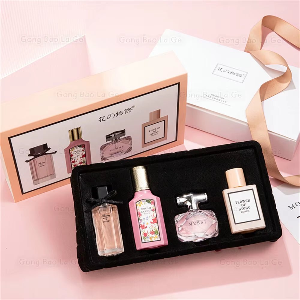 VibePack Floral Essence Gift Set – 4 - Piece 25ml Eau De Parfum & Cologne Collection for Women & Men - ShopTrendova